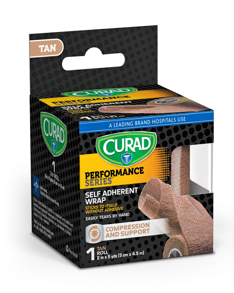 CURAD Performance Series Self Adherent Wrap, Black, 3" x 5 yd.