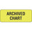 Label Paper Permanent Archived Chart 2 1/4" X 7/8" Fl. Yellow 1000 Per Roll