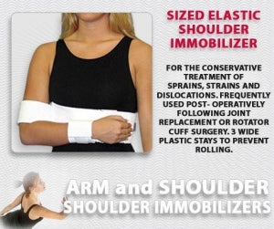 Professional Products Elastic Shoulder Immobilizers - Elastic Shoulder Immobilizer, 4", White, Size L - 01440-01-LG