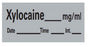 PDC Healthcare Chart Labels - Xylocaine Chart Label Tape, 1.5" x 0.5" Labels, 500" Roll, Gray - AN-105