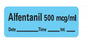 PDC Healthcare Chart Labels - Alfentanil Chart Label Tape, 1.5" x 0.5" Labels, 500" Roll, Blue - AN-106