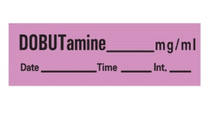 PDC Healthcare Chart Labels - Dobutamine Chart Label Tape, 1.5" x 0.5", Violet, 500" Roll - AN-113