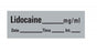 PDC Healthcare Chart Labels - Lidocaine Label Drug, Gray - AN-11