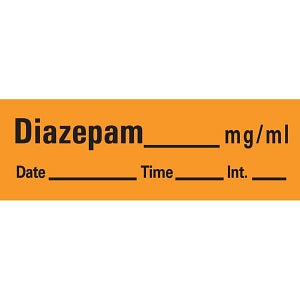 PDC Healthcare Anesthesia Tapes - TAPE, DIAZEPAM, 500" 1.5X0.5, ORANGE - AN-3