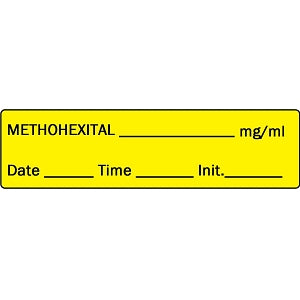 PDC Healthcare Methohexital Tape (Anesthesia) - Methohexital Tape, Yellow, 10 mg, 500" - AN-68