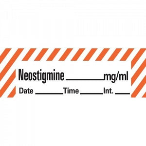 PDC Healthcare HydrALAzine Labels - Neostigmine Drug Label, 1-1/2" x 1/2", White / Red - ANS-15