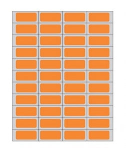 PDC Healthcare Patient Charge Labels - Patient Charge Piggyback Label, Laser, Orange, 3/4" x 1-3/4" - DPSL-PC5-6