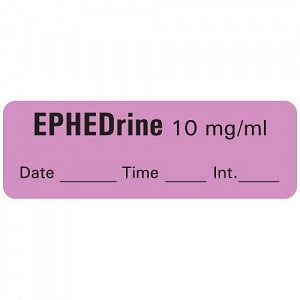 PDC Healthcare Chart Labels - Ephedrine Chart Label, Violet - LAN-5D10