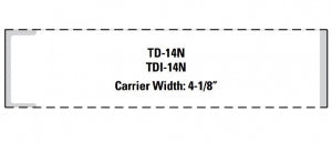 PDC Healthcare Direct Thermal Labels - Direct Thermal Label, Notched, 1" x 4" , White - TD-14N