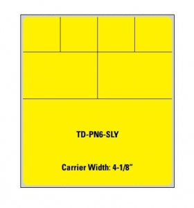 Brady Worldwide PDC Healthcare Thermal Labels - Thermal Label, Cerner Custom, Yellow, 4-1/2" x 4" - TD-PN6-SLY