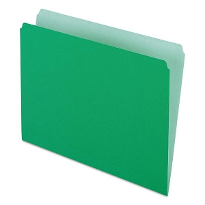 Esselte Pendaflex Straight-Cut File Folders - Green Straight-Cut Letter-Sized Top Tab File Folders - 152BGR