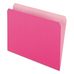 Esselte Pendaflex Straight-Cut File Folders - Pink Straight-Cut Letter-Sized Top Tab File Folders - 152PIN