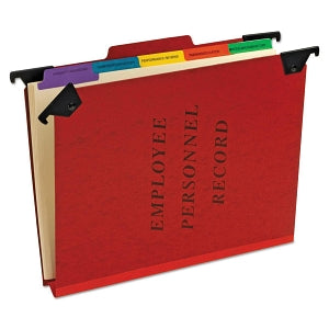 Tops Red Letter-Sized Hanging Personnel Classification Folder - Personnel Folders, 1/3 Cut Hanging Top Tab, Letter, Red - SER2ER