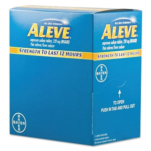 Bayer Aleve Pain Reliever Tablets - Aleve Pain Reliever / Fever Reducer Tablets, 220 mg (NSAID) - BXAL50