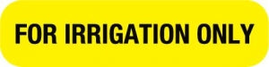 Centurion Centurion Pharmacy Auxiliary Labels - Yellow For Irrigation Only Label - PHL3026A