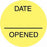 Centurion Centurion Pharmacy Auxiliary Labels - Fluorescent Chartreuse Date Opened Circle Label - PHL324