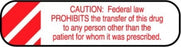 Centurion Centurion Pharmacy Auxiliary Labels - "Caution Federal Law Prohibits" Label, White - PHL37