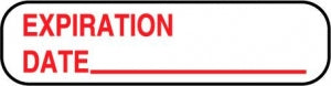 Centurion Centurion Pharmacy Auxiliary Labels - White Expiration Date Label - PHL406