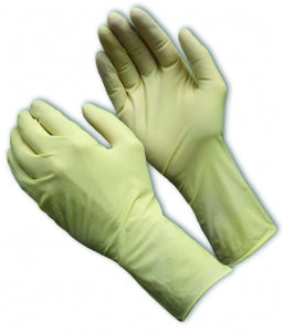 Protective Industries Disposable Latex Cleanroom Gloves - Latex Gloves, Class 100, Powder-Free, 7 Mil, 12", Size L - 100-323000/L