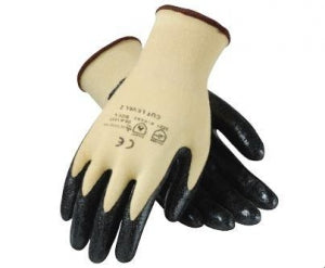 Protective Industrial Prod Kevlar Knit Glove w / Smooth Grip - Kevlar / Lycra-Knit Glove with Nitrile Palm and Smooth Grip, Size M - 09-K1450/M