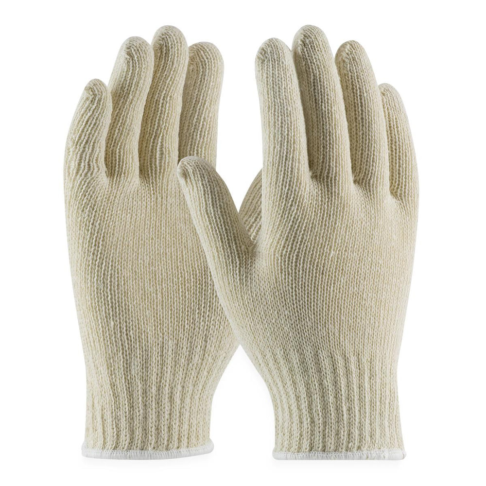 Stringknit Natural Gloves, Cotton and Polyester, Standard Weight, Size S