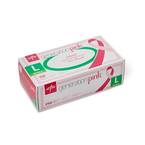 Medline Generation Pink Powder-Free Nitrile Exam Gloves - Generation Pink Powder-Free Nitrile Exam Gloves with SmartGuard Protective Film Barrier on the Box, Size L - PINK2503