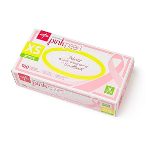 Medline Generation Pink Pearl Nitrile Exam Gloves - Generation Pink Pearl Powder-Free Nitrile Exam Gloves, Size XS - PINK5083