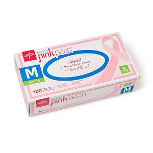 Medline Generation Pink Pearl Nitrile Exam Gloves - Generation Pink Pearl Powder-Free Nitrile Exam Gloves, Size M - PINK5085