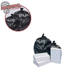 Inteplast Group Industrial Can Liners - Extra Heavy Industrial Bag, Black, 26" x 24" x 48", 2.5 Mil - CB484K