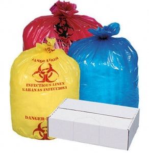 Inteplast Group Infectious Linen Bags - Infectious Bag, Linen, Yellow, 44 gal., 38" x 46" - VMR6912MY