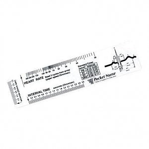 Pocket Nurse ECG Ruler - ECG Ruler, for Instructional Use Only - 02-43-211-CLR