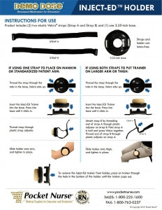 Pocketnurse Demo Dose Inject-Ed Holder - HOLDER, INJECT, ED, STRAPS - 10-81-8629