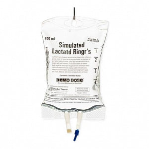 Pocketnurse Demo Dose Lactatd Ringr's IV Fluid - Demo Dose Lactated Ringr's IV, 500 mL, for Instructional Use Only, Not for Human or Animal Use - 06-93-1030-500ML