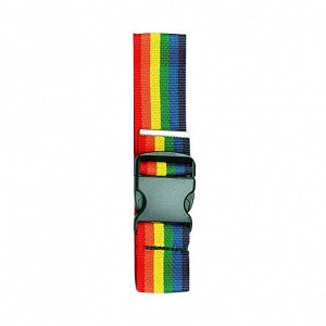 Pocket Nurse Gait Transfer Belt with Buckle - Gait Transfer Belt with Plastic Buckle, Nylon, Rainbow, 2"W x 60"L - 05-76-6220-RNBOW