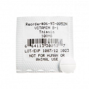 Pocket Nurse Demo Dose Vitamn B-1 - Demo Dose, Vitamin B-1, 100 mg, Simulated Medication, for Instructional Use Only, Not for Human or Animal Use - 06-93-0052