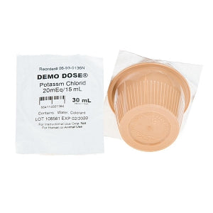 Pocket Nurse Demo Dose Potassim Chlorid - Demo Dose Potassium Chloride Simulated Medication, for Instructional Use Only, Not for Human or Animal Use - 06-93-0136