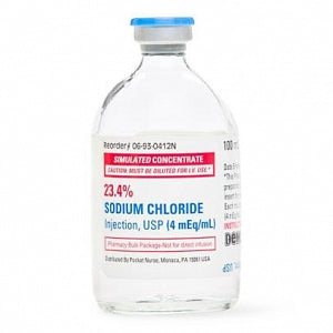 Pocket Nurse Demo Dose Sodim Chloride - Demo Dose Sodim Chloride, 23.4%, 100 mL, for Instructional Use Only, Not for Human or Animal Use - 06-93-0412