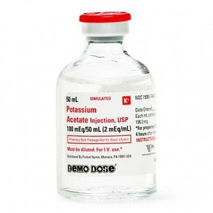 Pocket Nurse Demo Dose Potassim Acetat - Demo Dose Potassium Acetate Simulated Medication, for Instructional Use Only, Not for Human or Animal Use - 06-93-0413