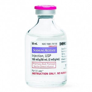 Pocket Nurse Demo Dose Sodim Acetat - Demo Dose Sodium Acetate Simulated Medication, for Instructional Use Only, Not for Human or Animal Use - 06-93-0414