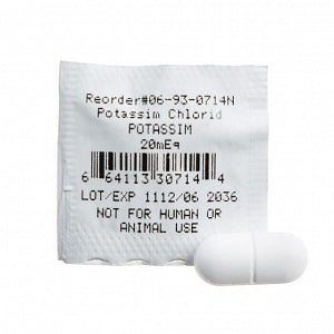 Pocket Nurse Demo Dose Potassim Chlorid (K-DOR) - Demo Dose Potassium Chloride Simulated Medication, for Instructional Use Only, Not for Human or Animal Use - 06-93-0714