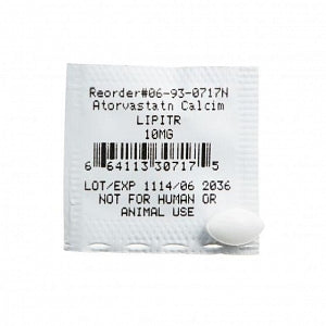 Pocketnurse Demo Dose Atorvastatn Calcim (Lipitr) - Demo Dose, Atorvastatn Calcim, 10 mg, for Instructional Use Only, Not for Human or Animal Use - 06-93-0717