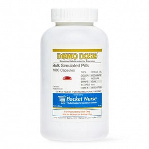 Pocketnurse Demo Dose Capsule Gel Red / White Med Oval Pills - Capsule, Gel Red / White Medium Oval Demonstration Dose, for Instructional Use Only, Not for Human or Animal Use - 06-93-1705