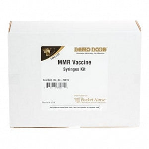 Pocketnurse Demo Dose MMR Vaccine Syringes Repackaging Kits - Demo Dose MMR Vaccine Syringes Repackaging Kit Simulated Medication, for Instructional Use Only, Not for Human or Animal Use - 06-93-7581