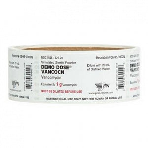 Pocket Nurse Demo Dose Vancocn (Vancomycn) - Demo Dose, Vancomycin Vancian, 10 mL, Simulated Medication Label, for Instructional Use Only, Not for Human or Animal Use - 06-93-9002