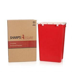 Post Medical Sharps Disposal Mail-Back Kits - Sharps Container Kit, 1 x 18 gal. Container, with 5 x 5 qt. Containers - PM-SA18GU