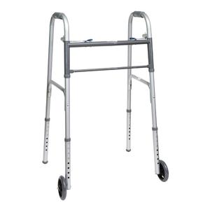 Compass Health Brands PMI ProBasics Economy Two-Button Steel Patient Walker, Adult, 350 lb Capacity