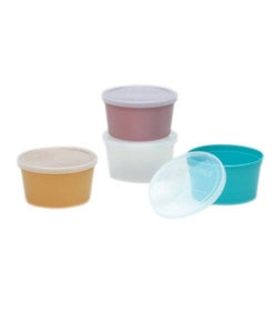 Inteplast Group Denture Cup with Lid - DBD-CUP, DENTURE, W/LID, GOLD - H975-05