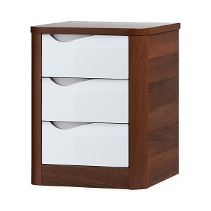 Pineapple Acumen Behavioral Health Bedside Cabinets - Bedside Cabinet with 3 Drawers, White - 1AUB-300-HGWHITE