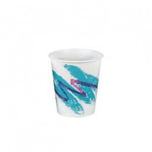 Sweetheart Cup / Solo Cup Waxed Paper Cups - Waxed Paper Jazz-Patterned Cold Cup, 5 oz. - SOL-R53