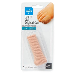 Medline Gel Ribbed Digital Toe Caps - Gel Ribbed Digital Cap, Size L / XL - POD14204